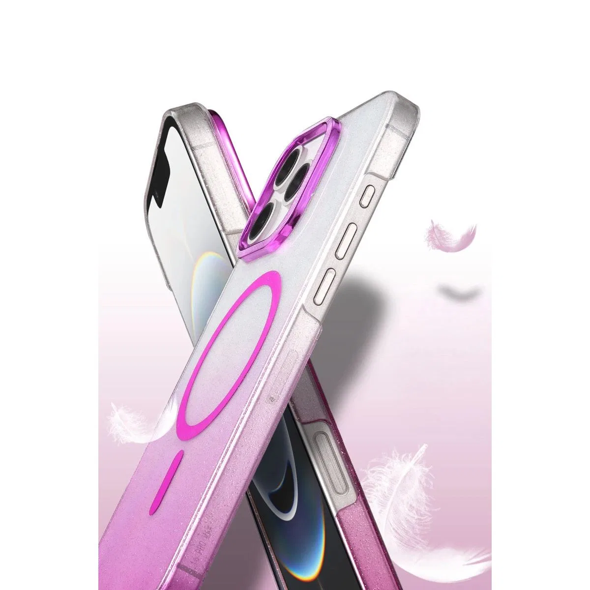 Apple İphone 16 Pro Glossy Magsafe Kapak - Çöl Titanyum görsel 3