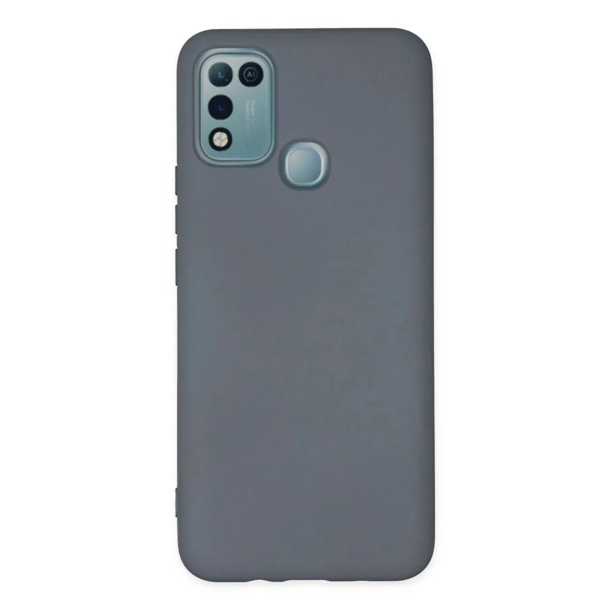 İnfinix Hot 10 Play Kılıf Nano İçi Kadife Silikon - Gri