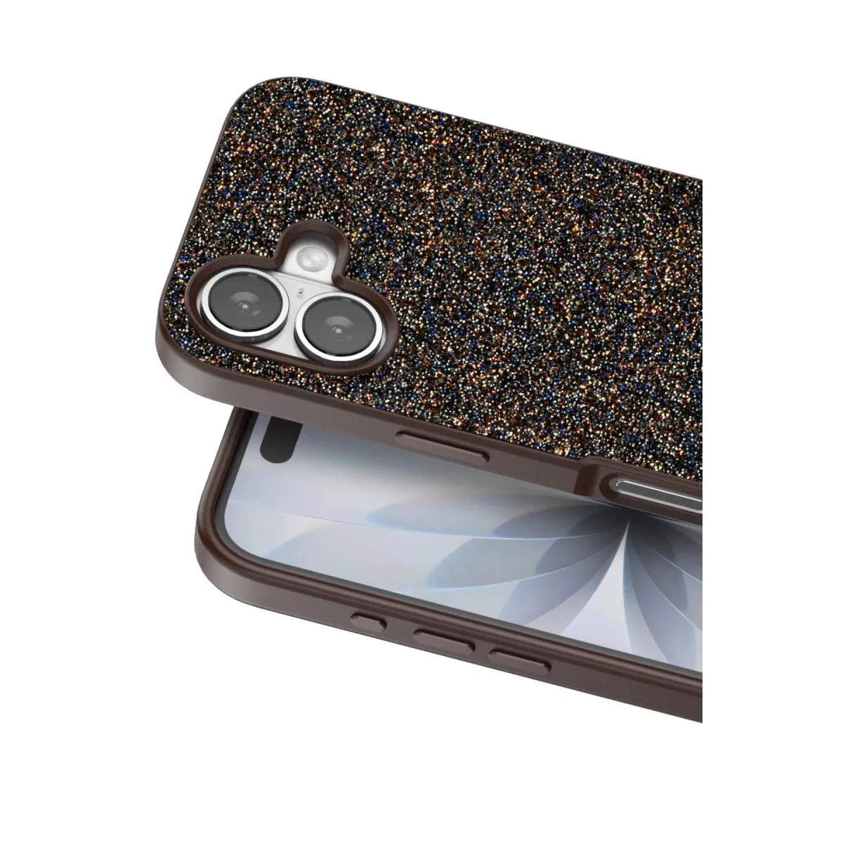 Onegif Apple İphone 17 Bright Simli Kapak - Gold görsel 2