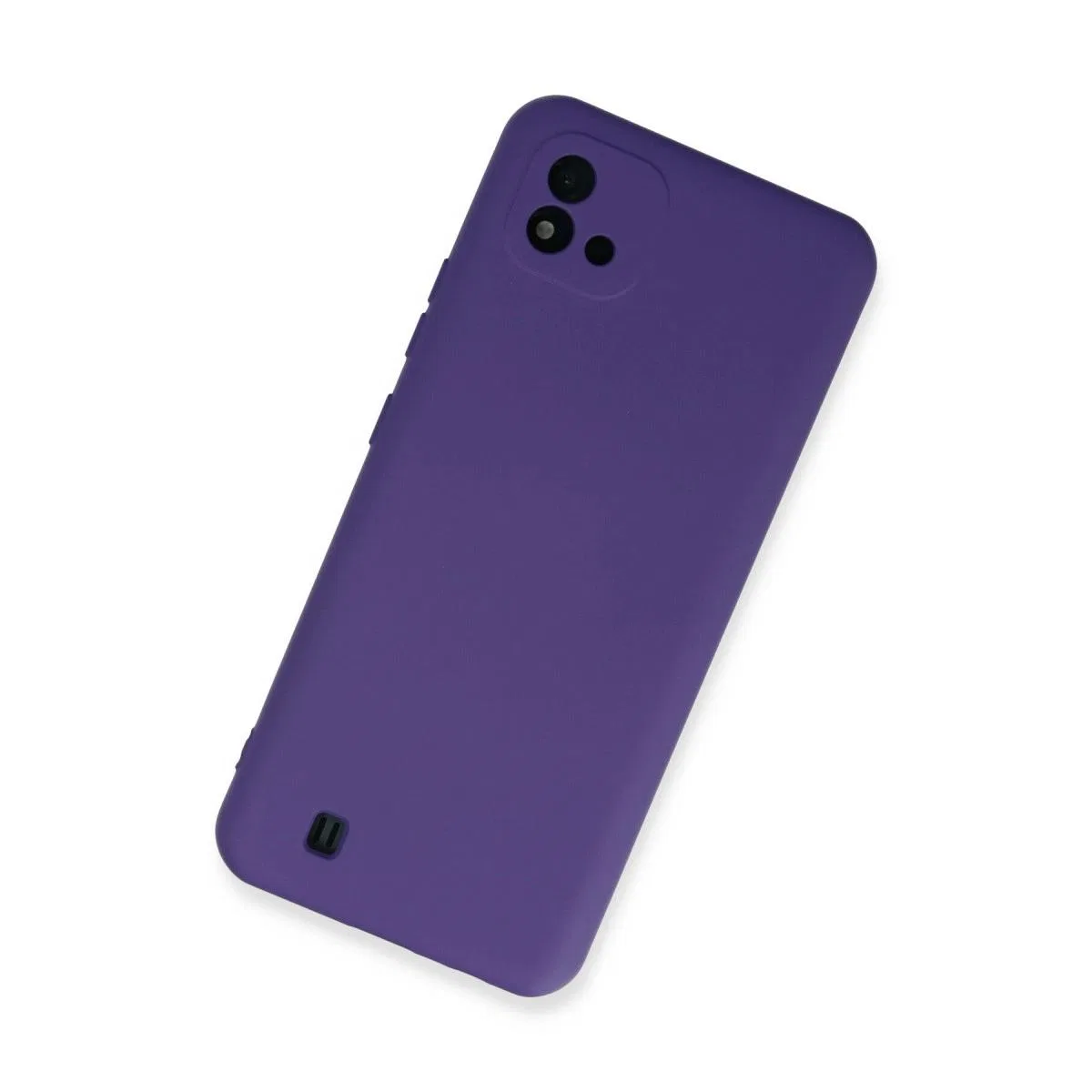 Realme C11 2021 Kılıf Nano İçi Kadife Silikon - Mor görsel 2