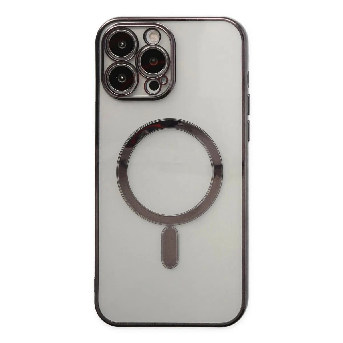Apple İphone 14 Pro Kılıf Magneticsafe Lazer Silikon - Siyah görsel 2