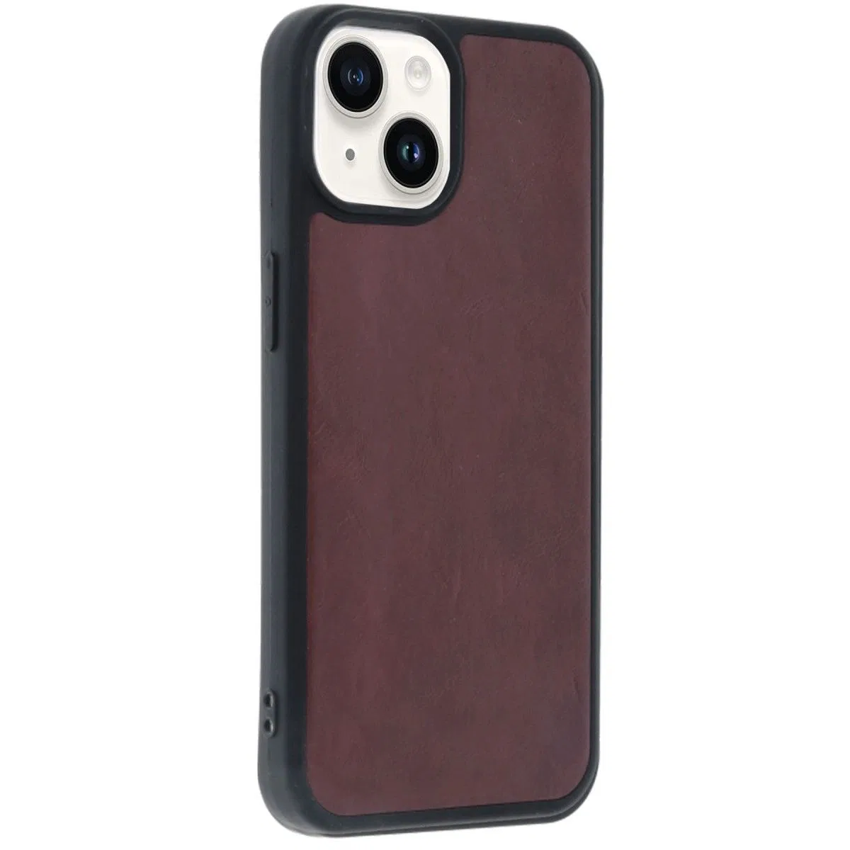 Apple İphone 14 Kılıf Aras Deri Kapak - Bordo görsel 2