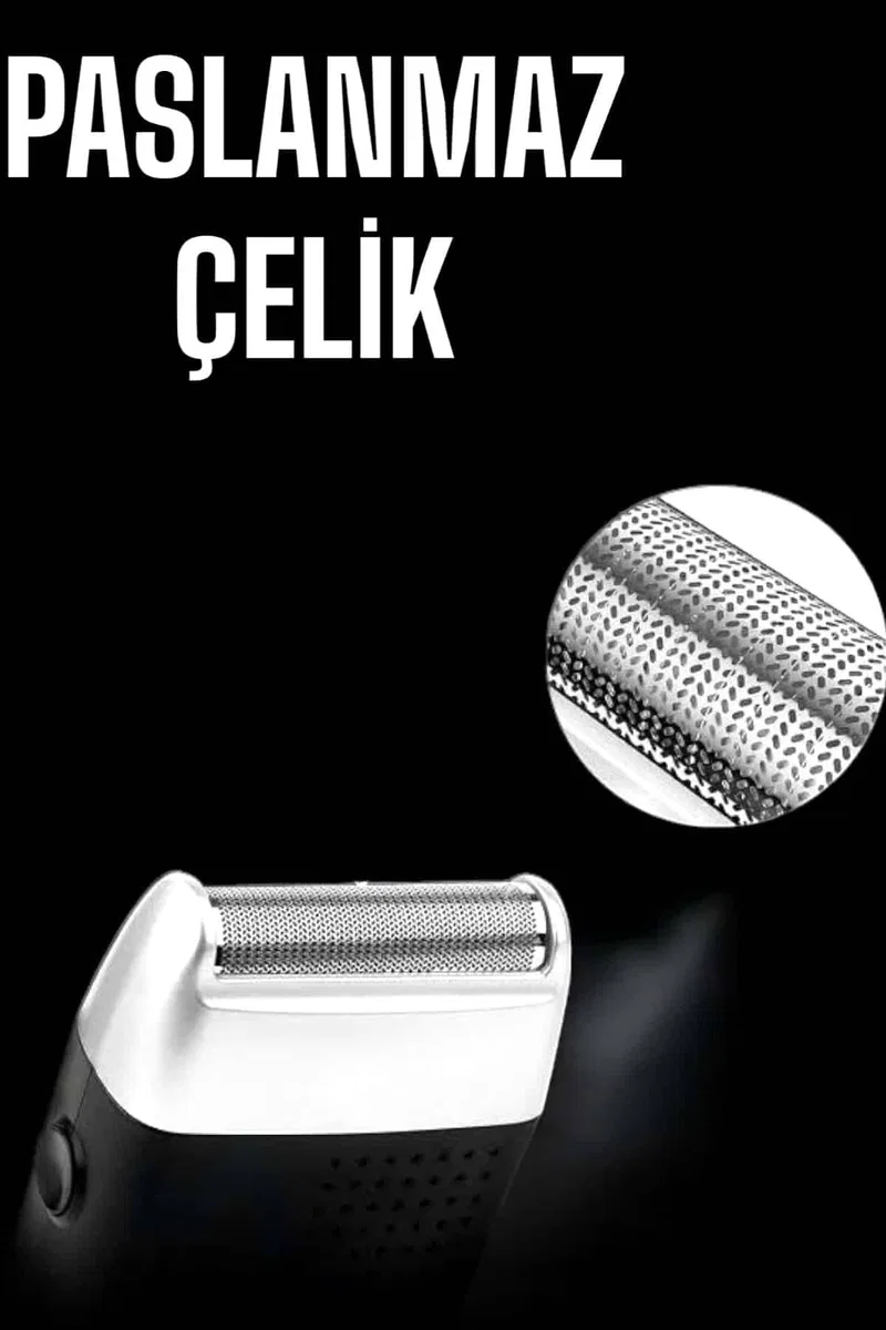 Tıraş Makinesi Islak Ve Kuru Kullanıma Uygun Kablosuz Taşınabilir görsel 4