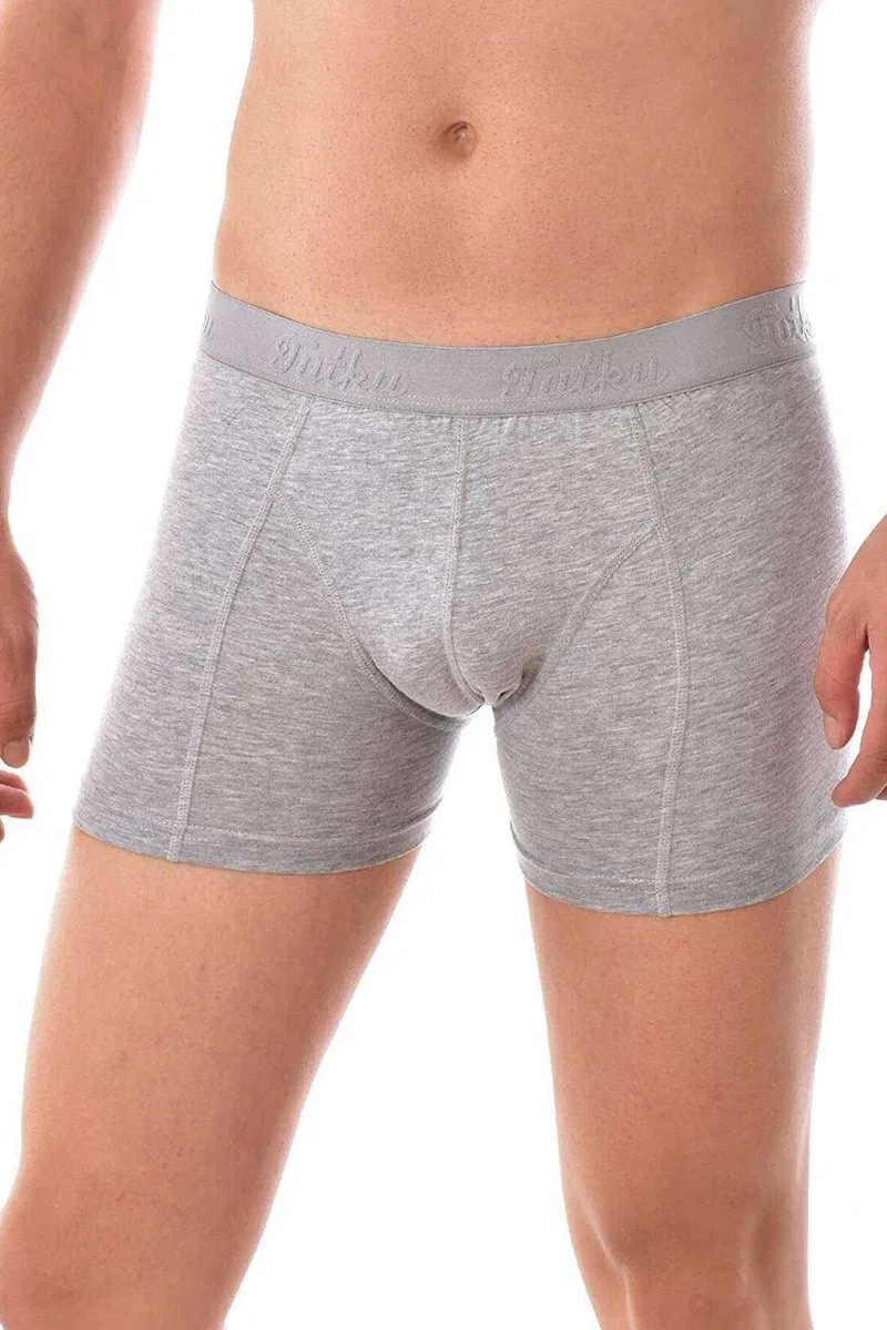 3 adet Tutku Likralı Erkek Gri Boxer 0114 görsel 2