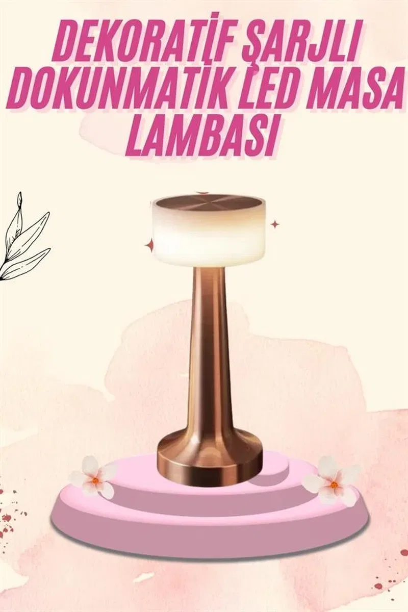 Dekoratif Masa Lambası Dokunmatik Renk Değiştirebilen Gece Lambası görsel 2