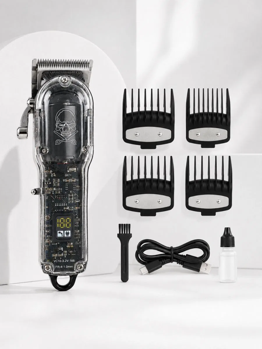 Erkek Saç Tıraş Makinesi Ayarlanabilir Bıçaklı 4 Taraklı 180 Dakika Kullanımlı Lcd Ekranlı Şarjlı görsel 4