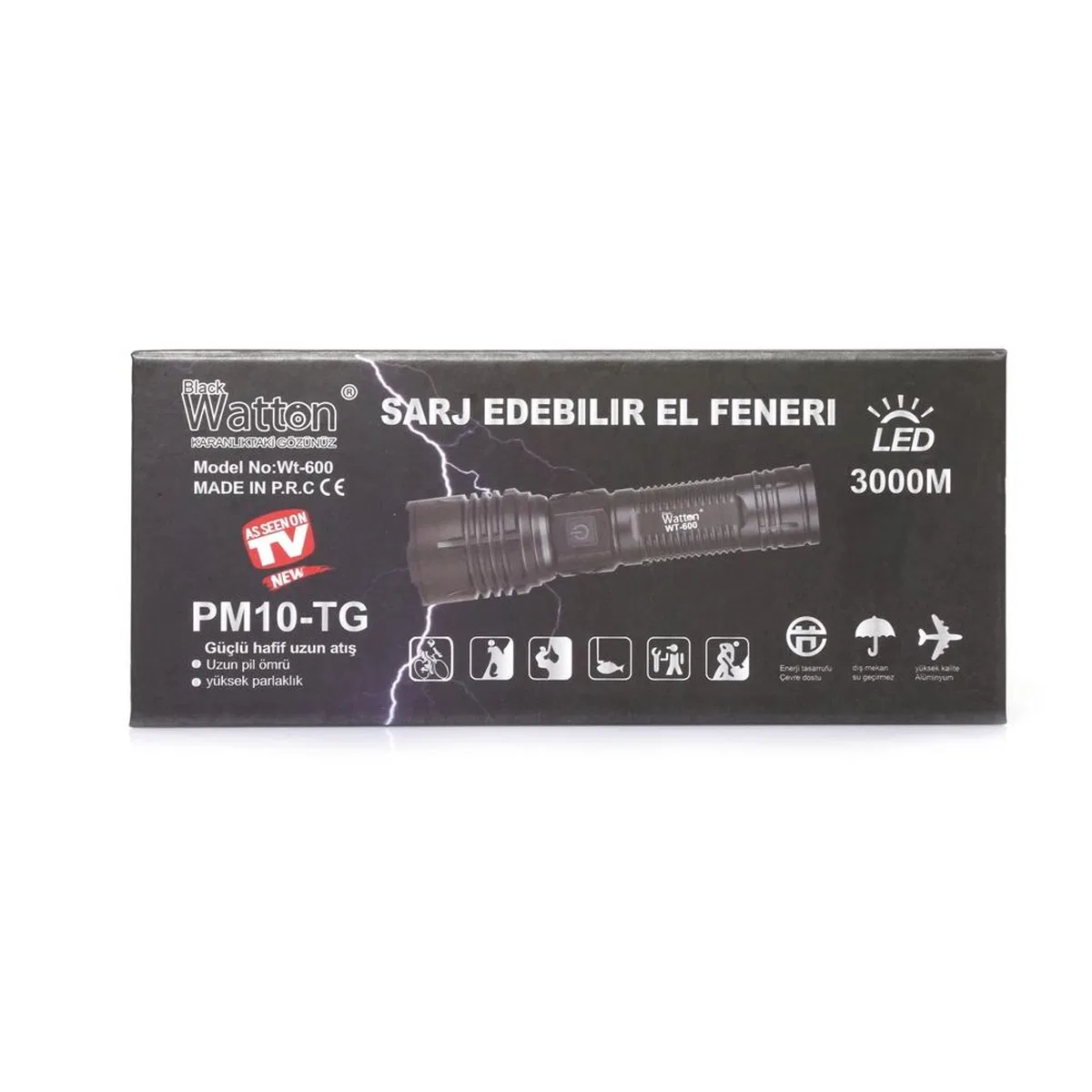 3000 Lümen Güçlü El Feneri Wt-600 görsel 4