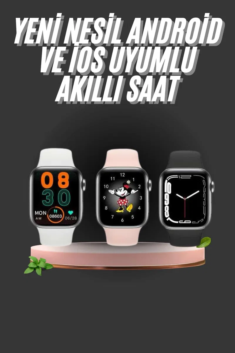 1. 83 İnç Akıllı Saat Android ve İOS Uyumlu Çağrı Cevaplayabilen Adımsayar GPS Takibi