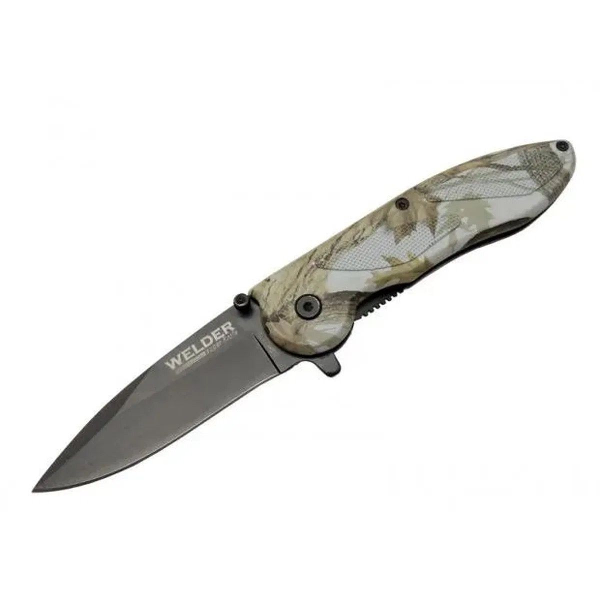 Çakı Yaprak Desenli 19, 5 Cm Yarı Otomatik, Kemerlikli