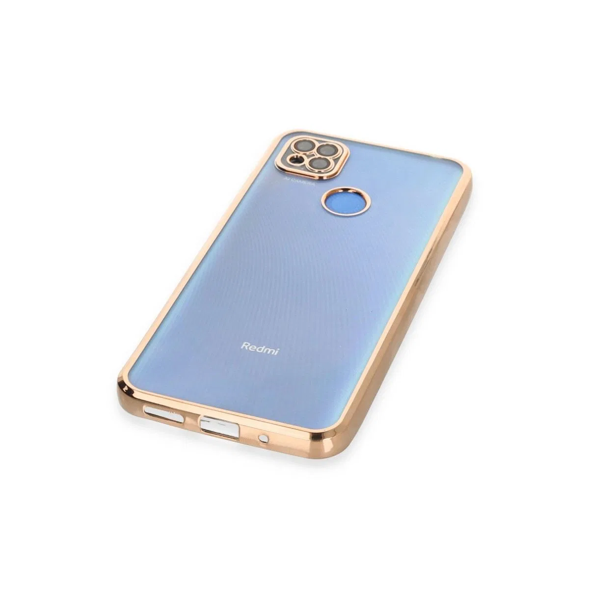 Xiaomi Redmi 9c Kılıf Razer Lensli Silikon - Gold görsel 4