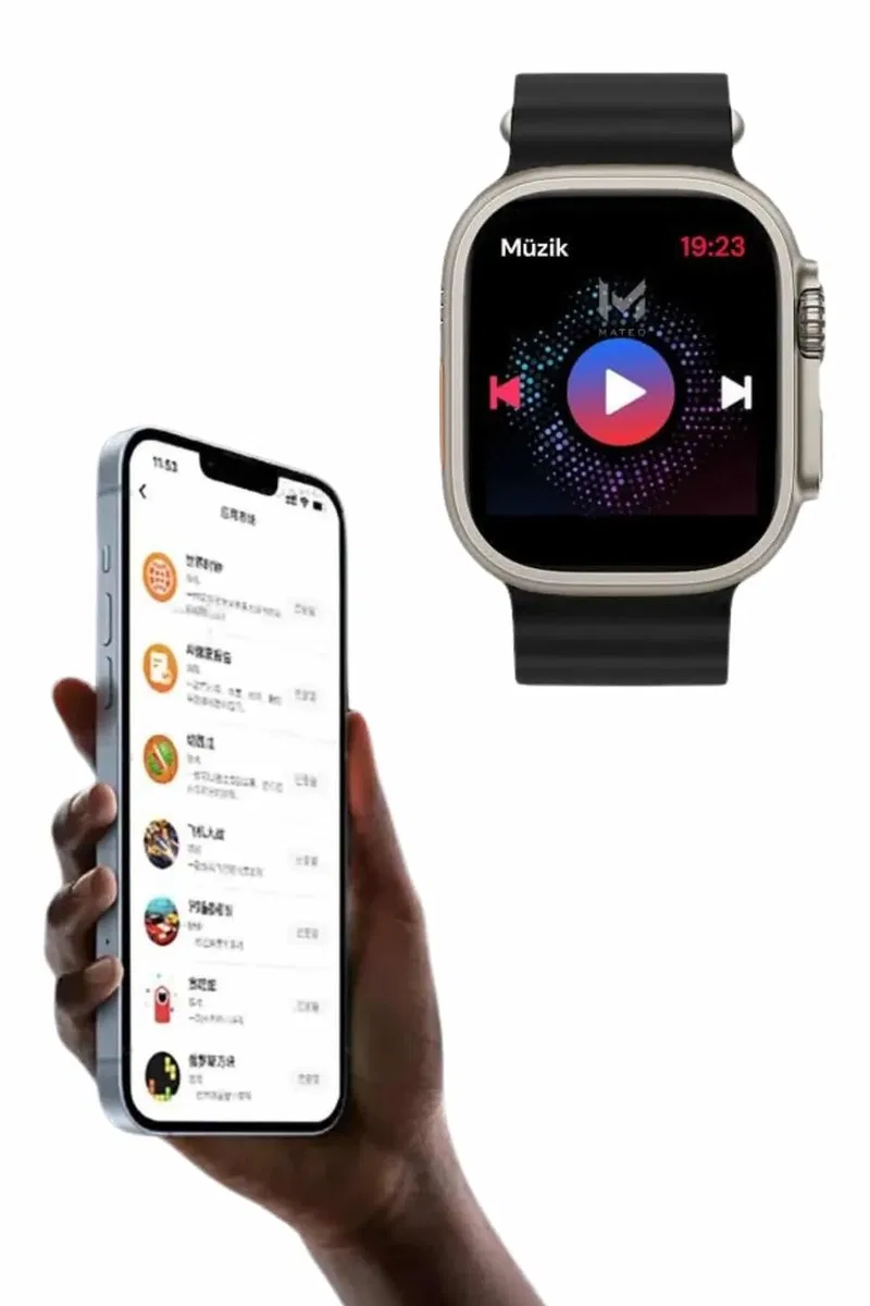 49mm Akıllı Saat Amoled Ekranlı Kadın Erkek Kol Saati Plastik Kordon Yeni Nesil görsel 4