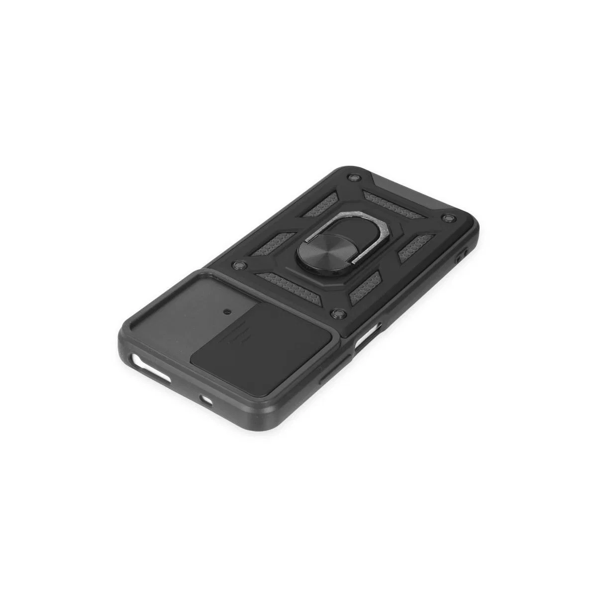 Xiaomi Poco M4 Pro 4g Kılıf Pars Lens Yüzüklü Silikon - Siyah görsel 4