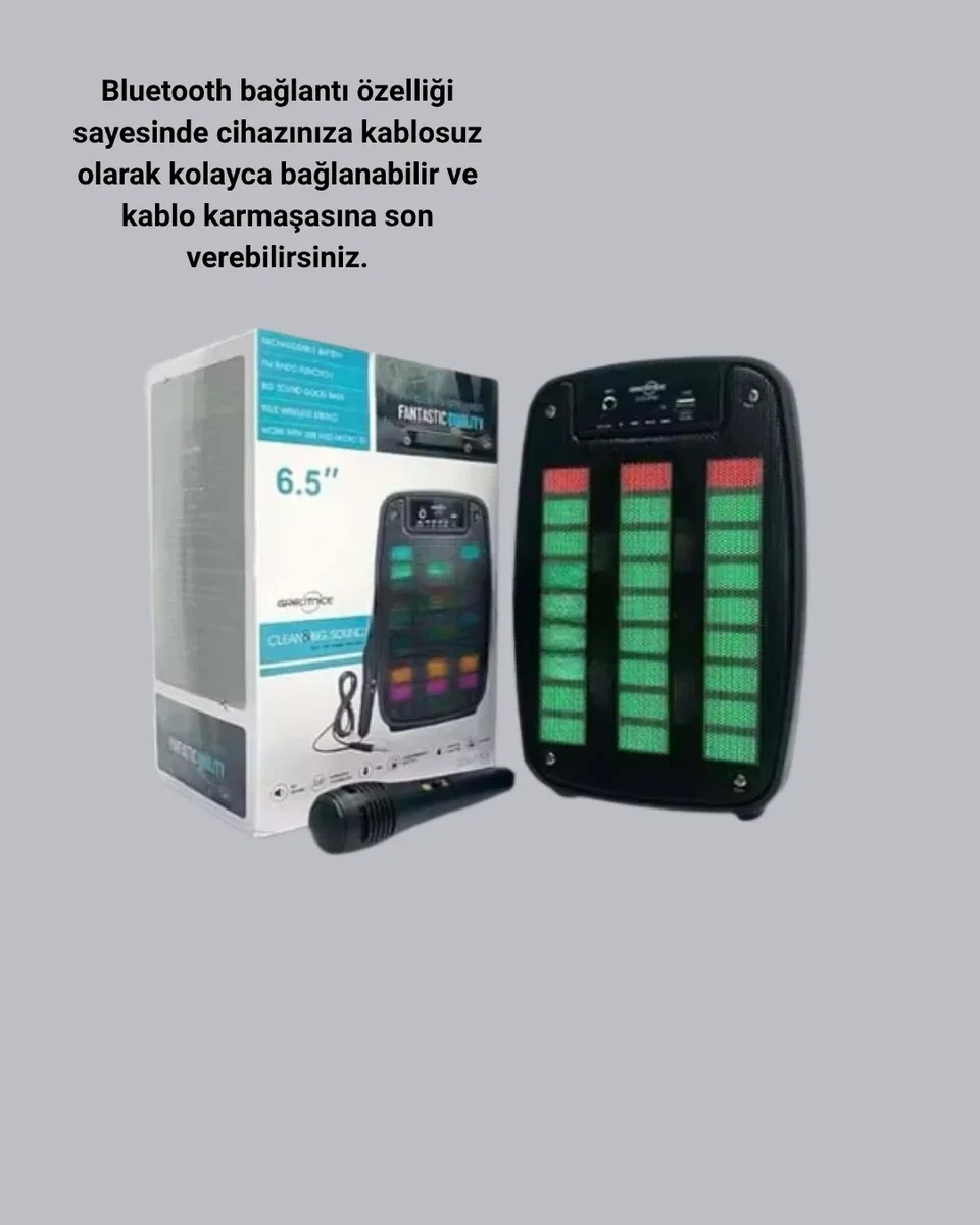 Bluetooth Hoparlör – Kablosuz Bağlantı, 2 Saat Müzik Süresi görsel 4