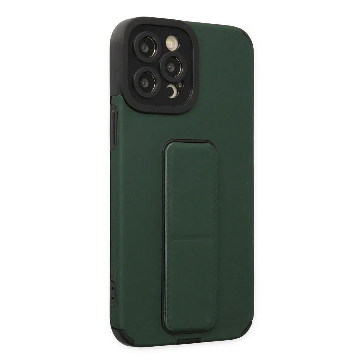 Apple İphone 12 Pro Max Kılıf Mega Standlı Silikon - Yeşil görsel 2