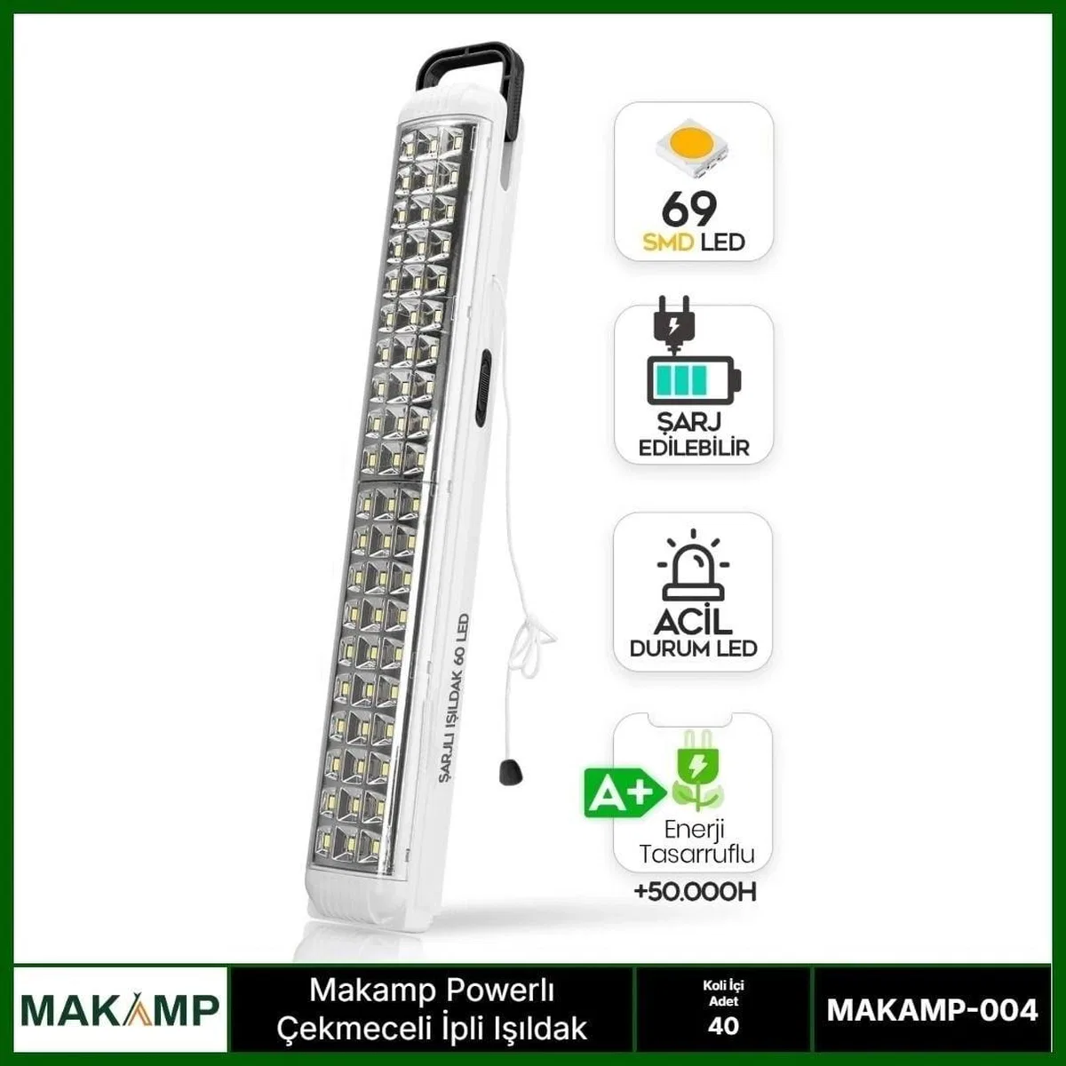Powerbanklı İpli Işıldak görsel 2
