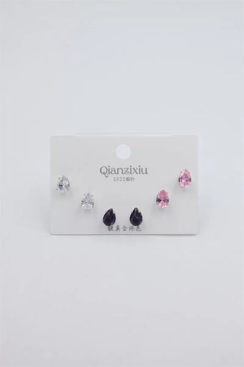 Çoklu Set Küpe - Gümüş görsel 2