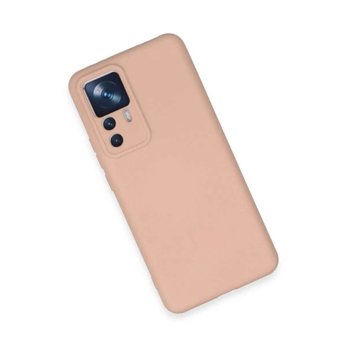 Xiaomi Mi 12t Pro Kılıf Nano İçi Kadife Silikon - Pudra görsel 3