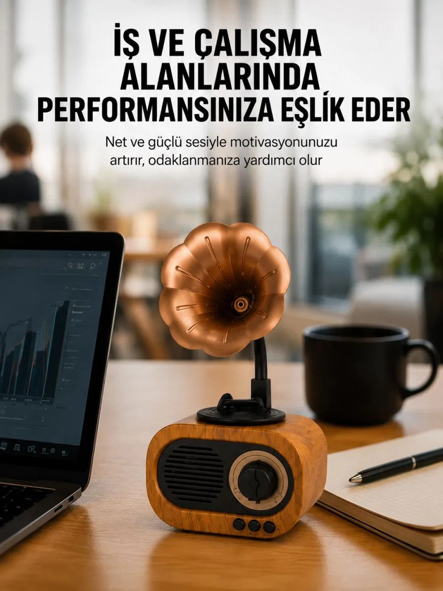 Kablosuz Retro Radyo Hoparlör 5w Güçlü Ses Usb Hafıza Kart Destekli Yeni Nesil