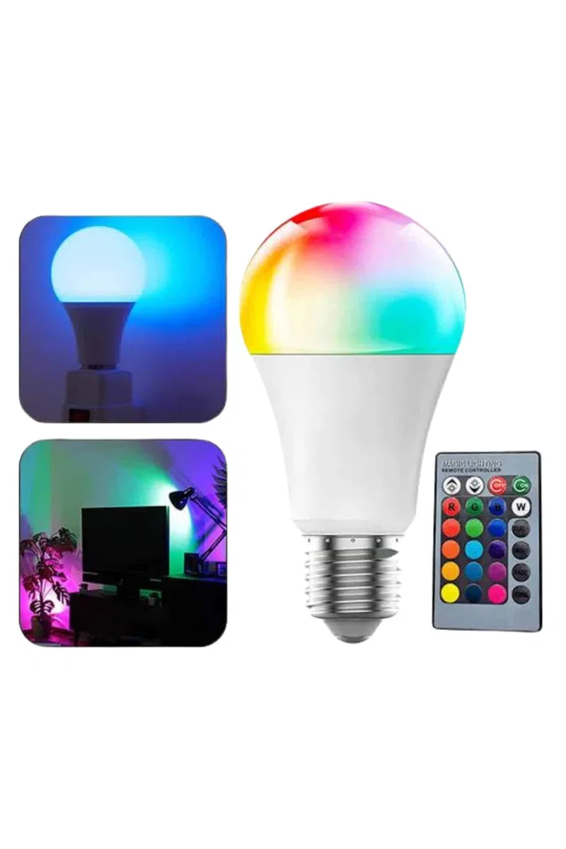 Akıllı RGB Led Ampul Led Uzaktan Kumandalı Renk Değiştiren Ampul görsel 2