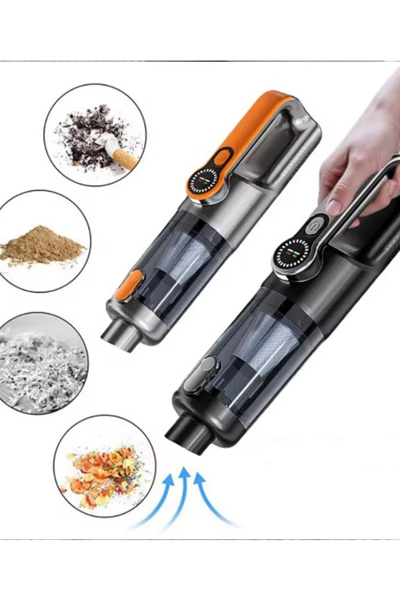 Işıklı Araç Süpürgesi Kablosuz 22. 000 Pascal Çekim Gücü Vakum Ve Üfleme 2in1 10başlık Metal Filtreli görsel 5