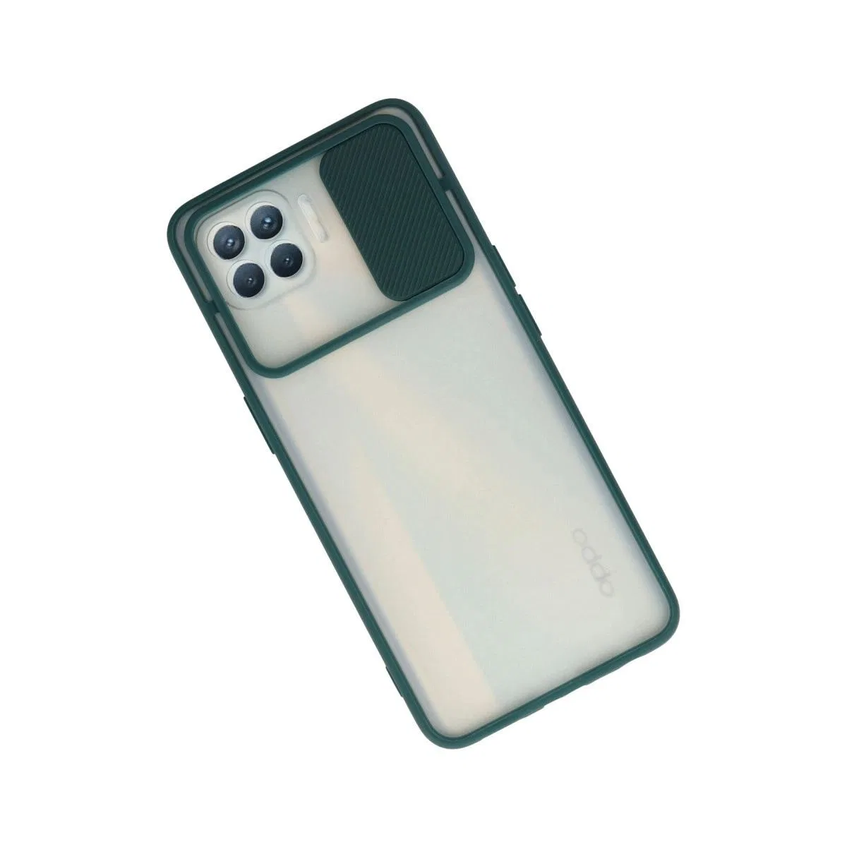 Oppo Reno 4 Lite Kılıf Palm Buzlu Kamera Sürgülü Silikon - Yeşil görsel 2