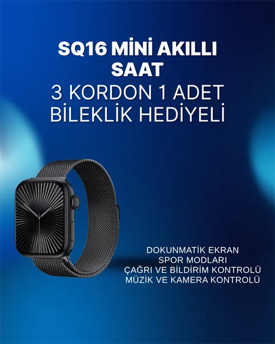 Mini Series 10 Akıllı Saat | 3 Kordon + Bileklik Hediyeli, Tüm Telefonlarla Uyumlu görsel 2