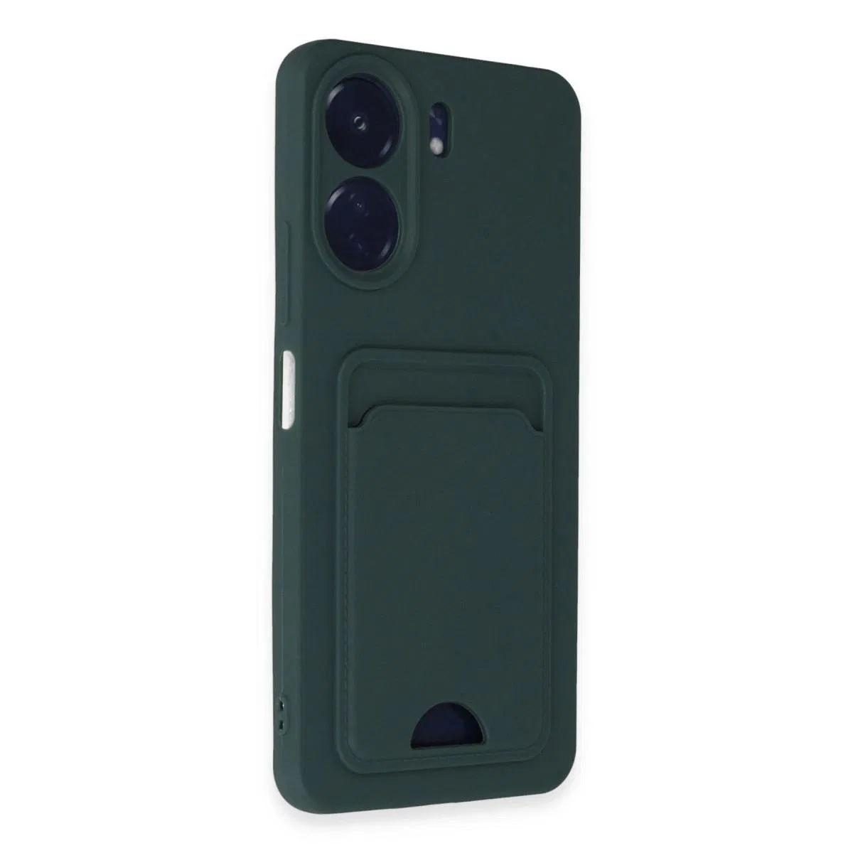 Xiaomi Redmi 13c Kılıf Kelvin Kartvizitli Silikon - Koyu Yeşil görsel 2