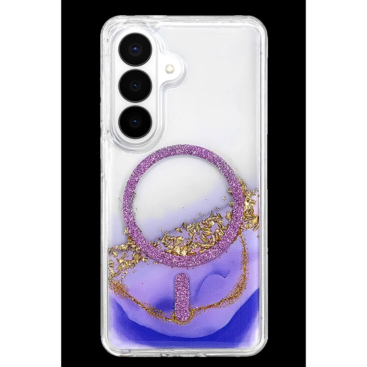 Onegif Samsung Galaxy S26 Lotus Simli Magsafe Kapak - Mor görsel 3
