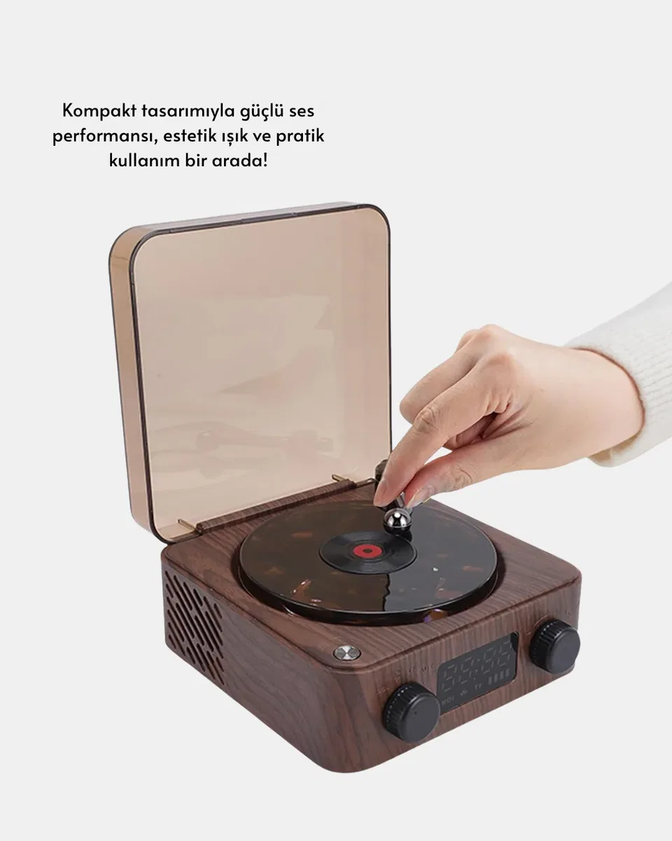 3-1 Arada Gece Lambalı Bluetooth Hoparlör – Saat Ekranlı Stereo Ses görsel 4