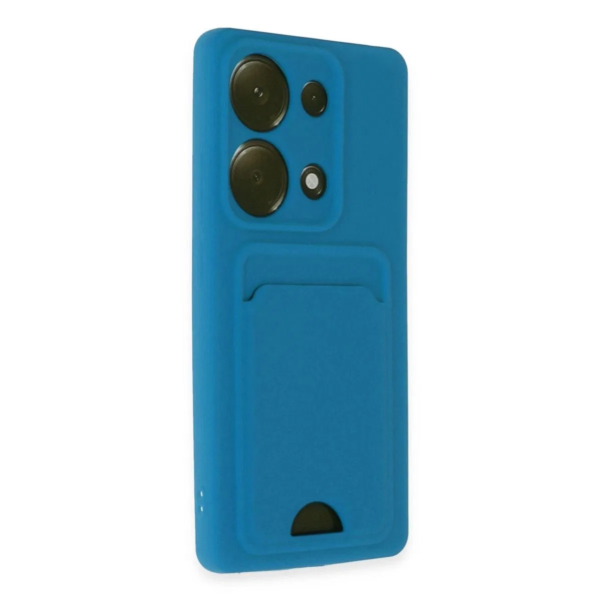 Xiaomi Redmi Note 13 Pro 4g Kılıf Kelvin Kartvizitli Silikon - Mavi görsel 2