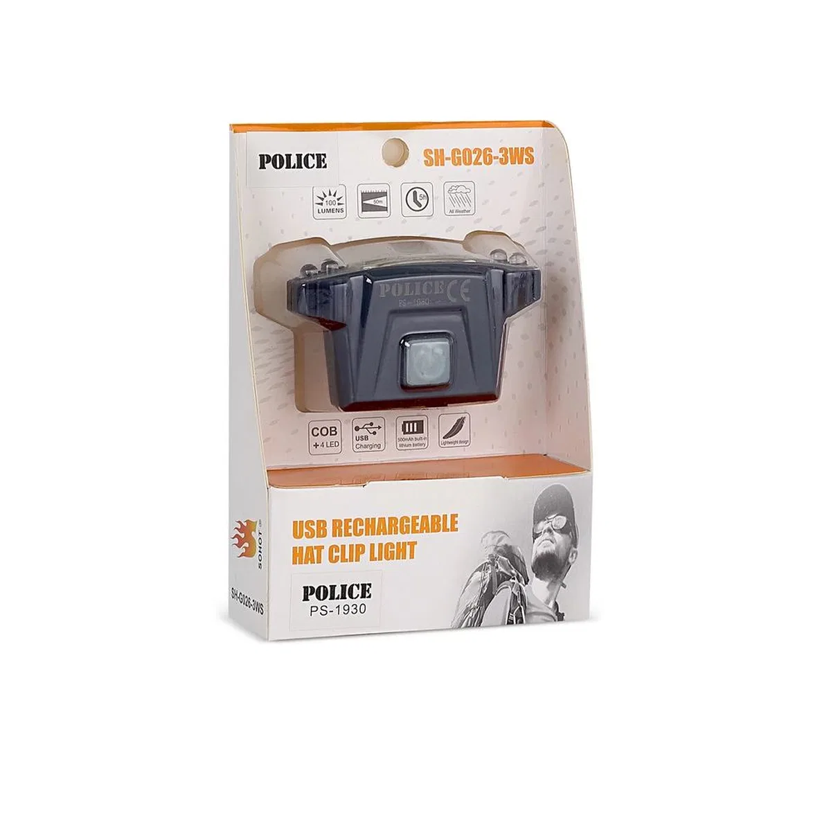 Ps-1930 Usb Şarjlı Cob Led Şapka Feneri görsel 6