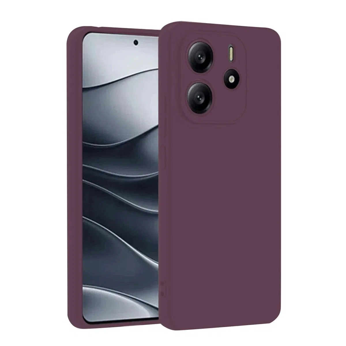 Xiaomi Redmi Note 14 4g Kılıf First Silikon - Mürdüm