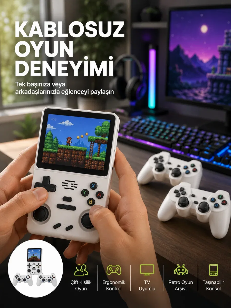 HDMI Destekli Kablosuz Oyun Konsolu 10. 000 Oyun Yeni Nesil