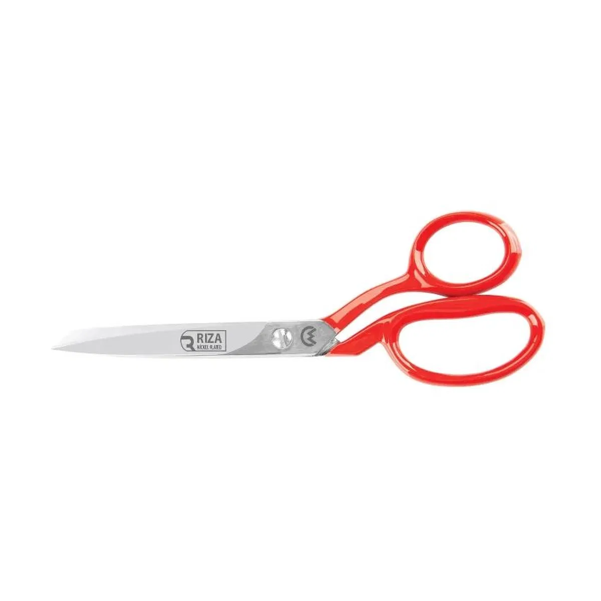 3257-8 Tekstil / Yatık Konfeksiyon Makası No: 8 İnç / 20, 32cm - Nikel Kaplama, Kırmızı Saplı, Mikro Tırtıllı
