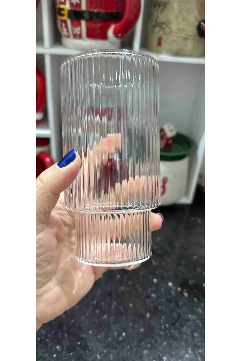 400 ML Isıya Dayanıklı Borosilikat Origami Stil Bardak - Borosilikat Bardak 1 Adet görsel 6