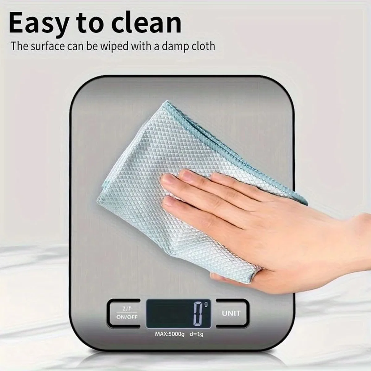Dijital Mutfak Terazisi Paslanmaz Çelik Elektronik Lcd Ağırlık 5 Kg Ölçeklii Pişirme Ölçü Aleti görsel 6