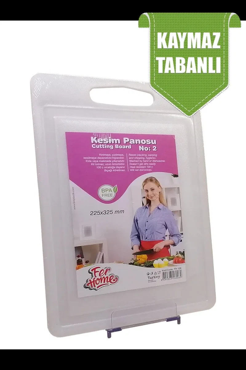 Kesme Tahtası Plastik Büyük Kesme Sunum Tahtası Kesim Panosu 225x325 Mm Royaleks-FR-108 görsel 3