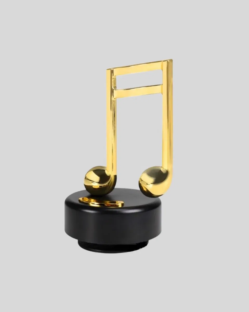 Altın Nota Figürlü Müzik Kutusu görsel 4