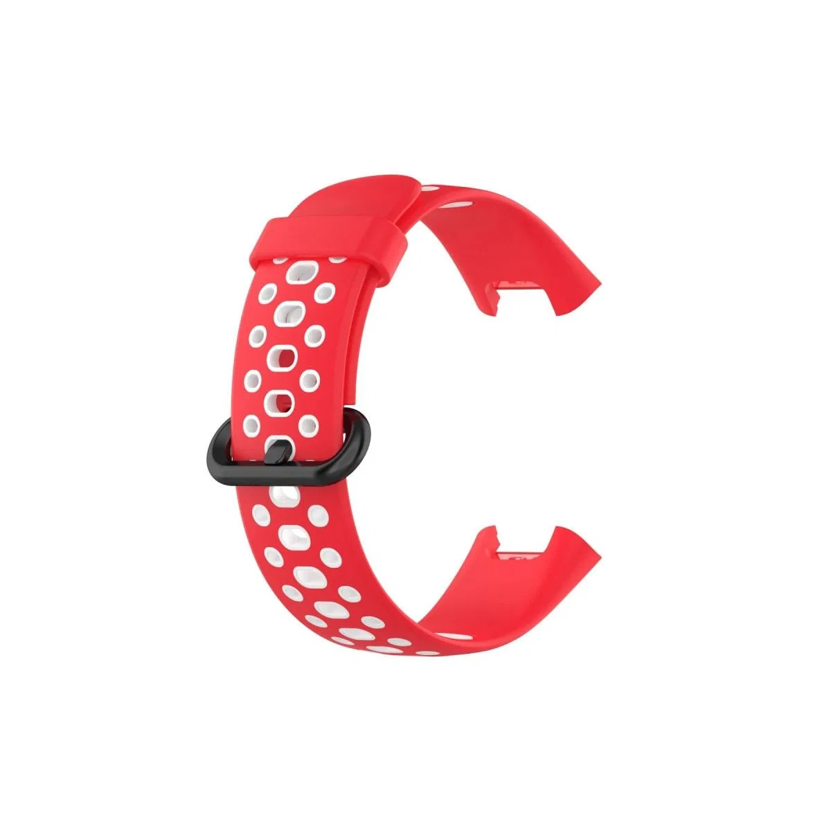 Xiaomi Redmi Watch 2 Spor Delikli Kordon - Kırmızı-beyaz görsel 3
