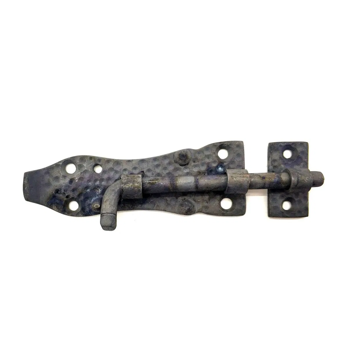 Antika Tarz Dekoratif Pirinç Dövme Kapı Sürgüsü - 7, 5cm, Oksit