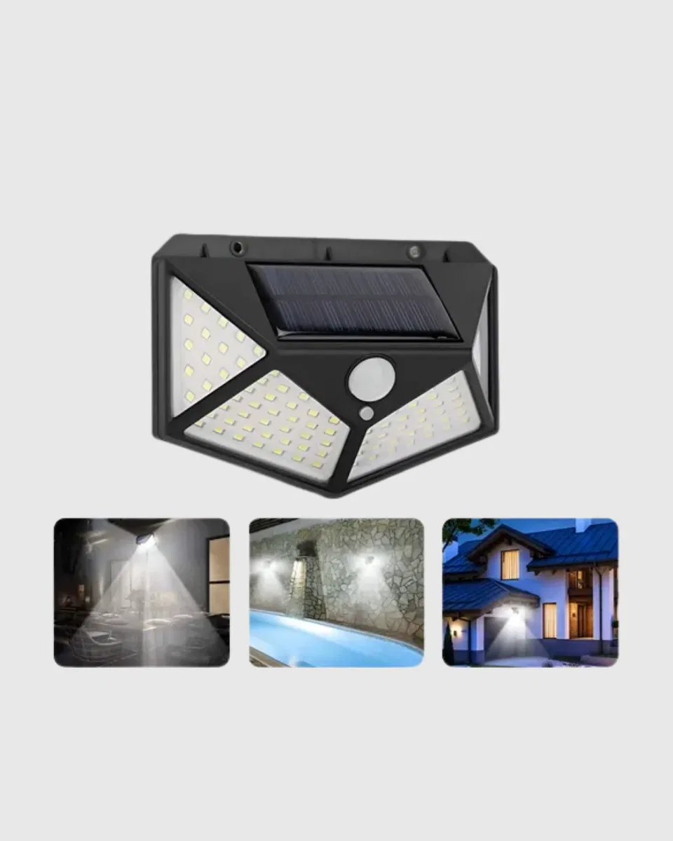 Solar Güçlü 100 LED Bahçe Lambası – Enerji Tasarruflu, Suya Dayanıklı ve Geniş Açılı Işık görsel 4