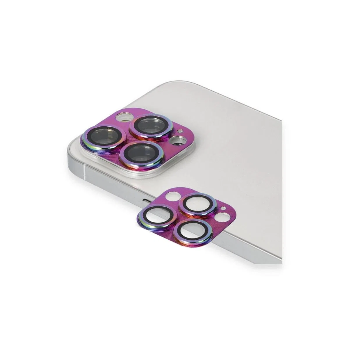 Apple İphone 13 Pro Max Pers Alüminyum Kamera Lens - Rainbow görsel 3