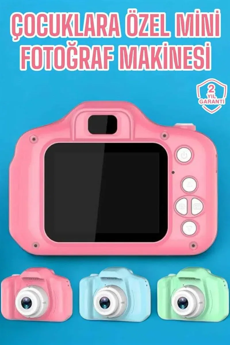 Çocuk Kamerası Dijital 1080P HD Kaliteli Mini Fotoğraf Makinesi Profesyonel görsel 2