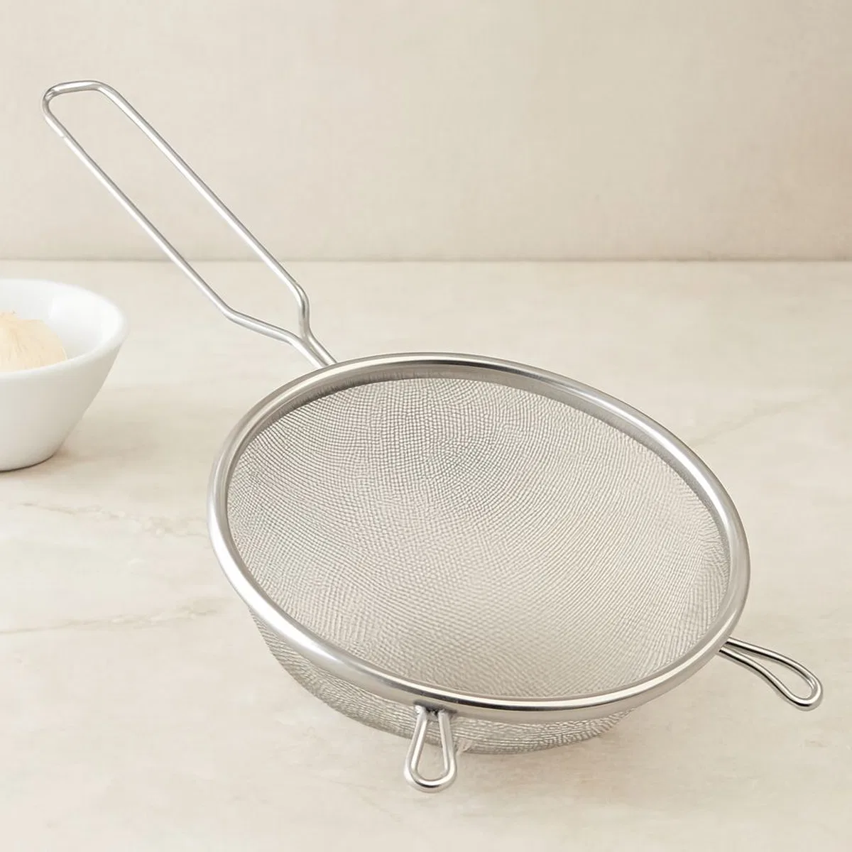 Tel Süzgeç 20 cm Metal Saplı Kulaklı