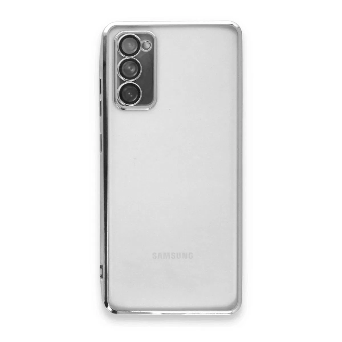 Samsung Galaxy S20 Fe Kılıf Razer Lensli Silikon - Gümüş görsel 2