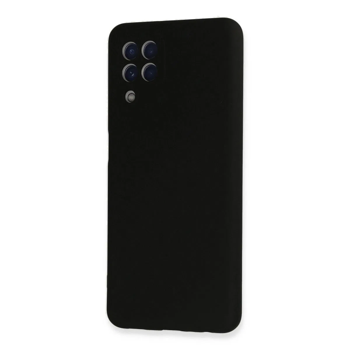 Samsung Galaxy A22 Kılıf Nano İçi Kadife Silikon - Siyah görsel 3