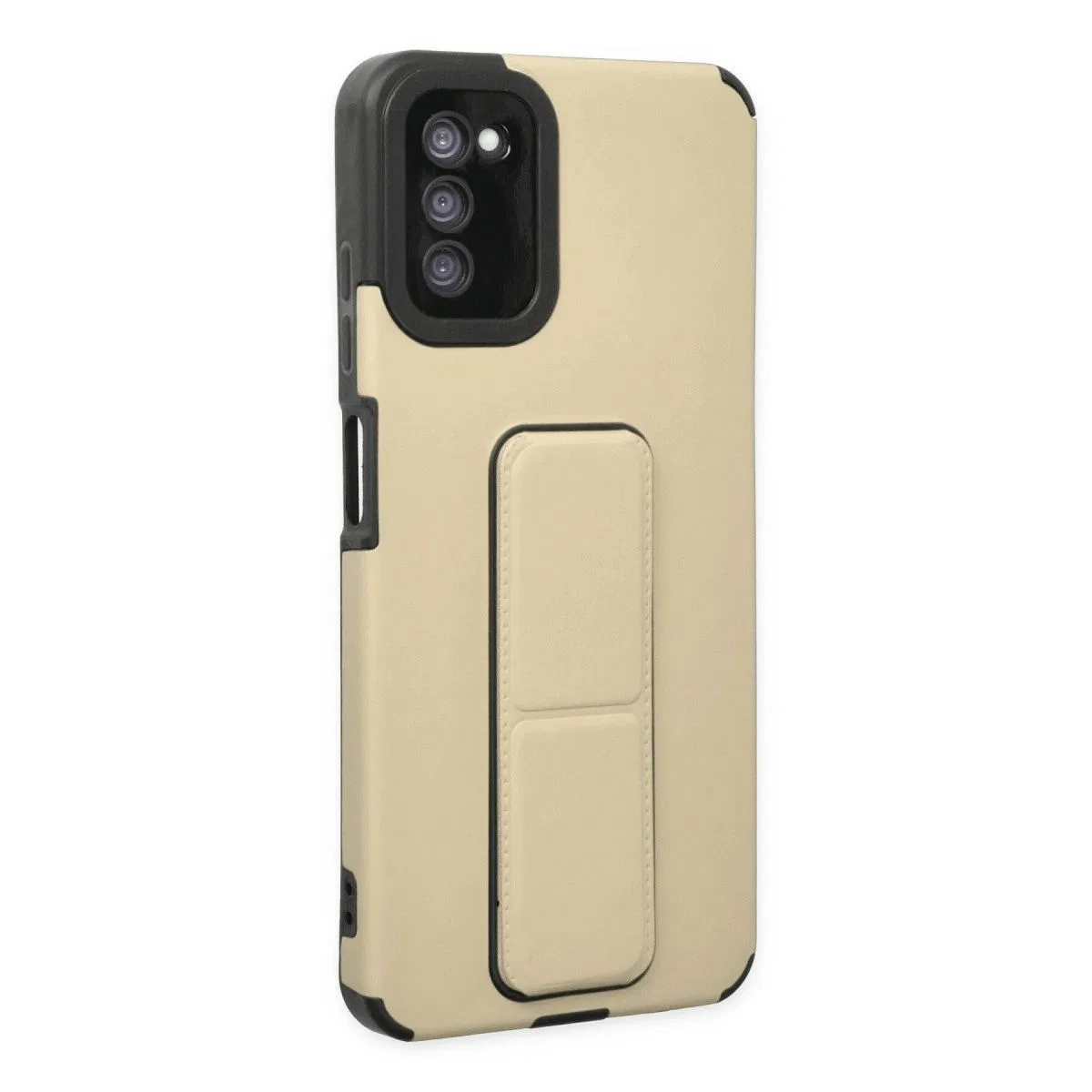 Samsung Galaxy A03s Kılıf Mega Standlı Silikon - Gold görsel 2