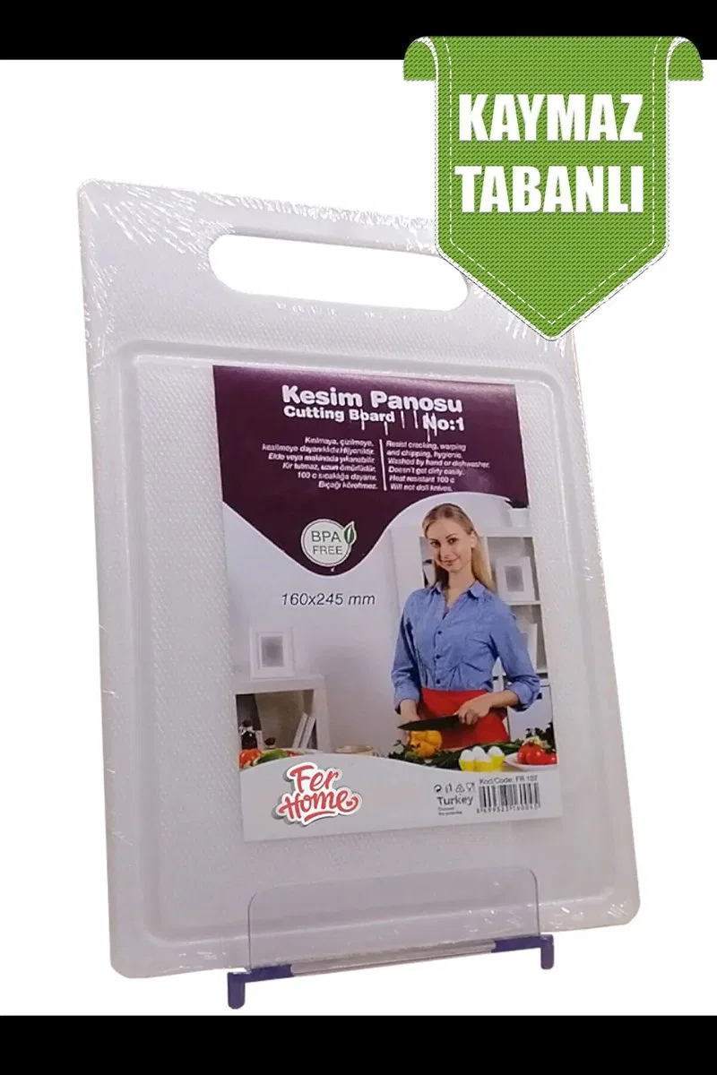 Kesme Tahtası Kaydırmaz Plastik Kesme Sunum Tahtası Pratik Kesim Panosu 160x245 Mm Royaleks-FR-107 görsel 5