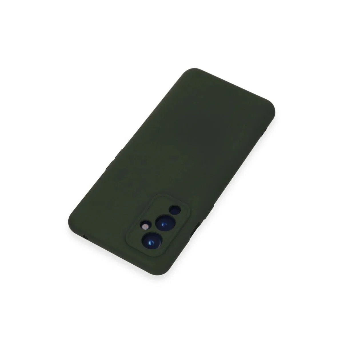 One Plus 9 Kılıf Nano İçi Kadife Silikon - Koyu Yeşil görsel 3