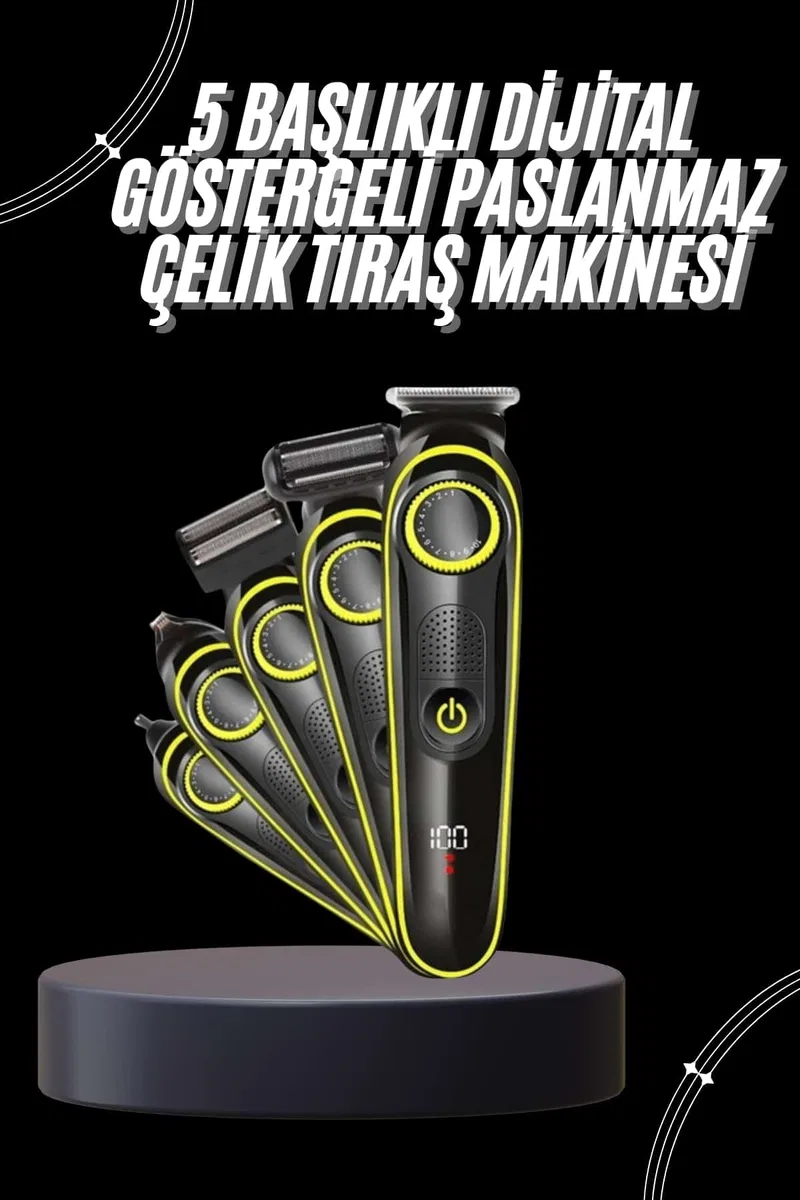 Unı Çok Fonksiyonlu Bakım Seti Led Göstergeli Tıraş Makinesi Saç Sakal Vücut